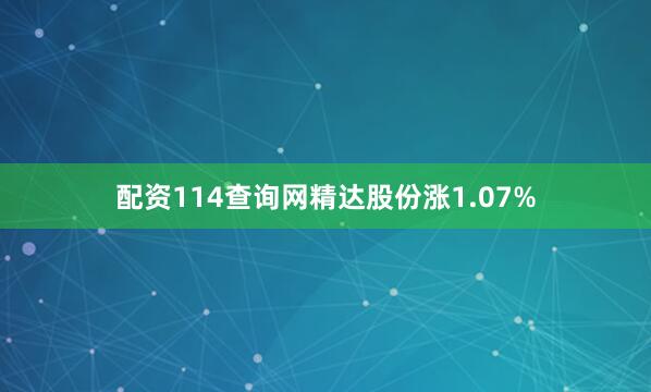 配资114查询网精达股份涨1.07%